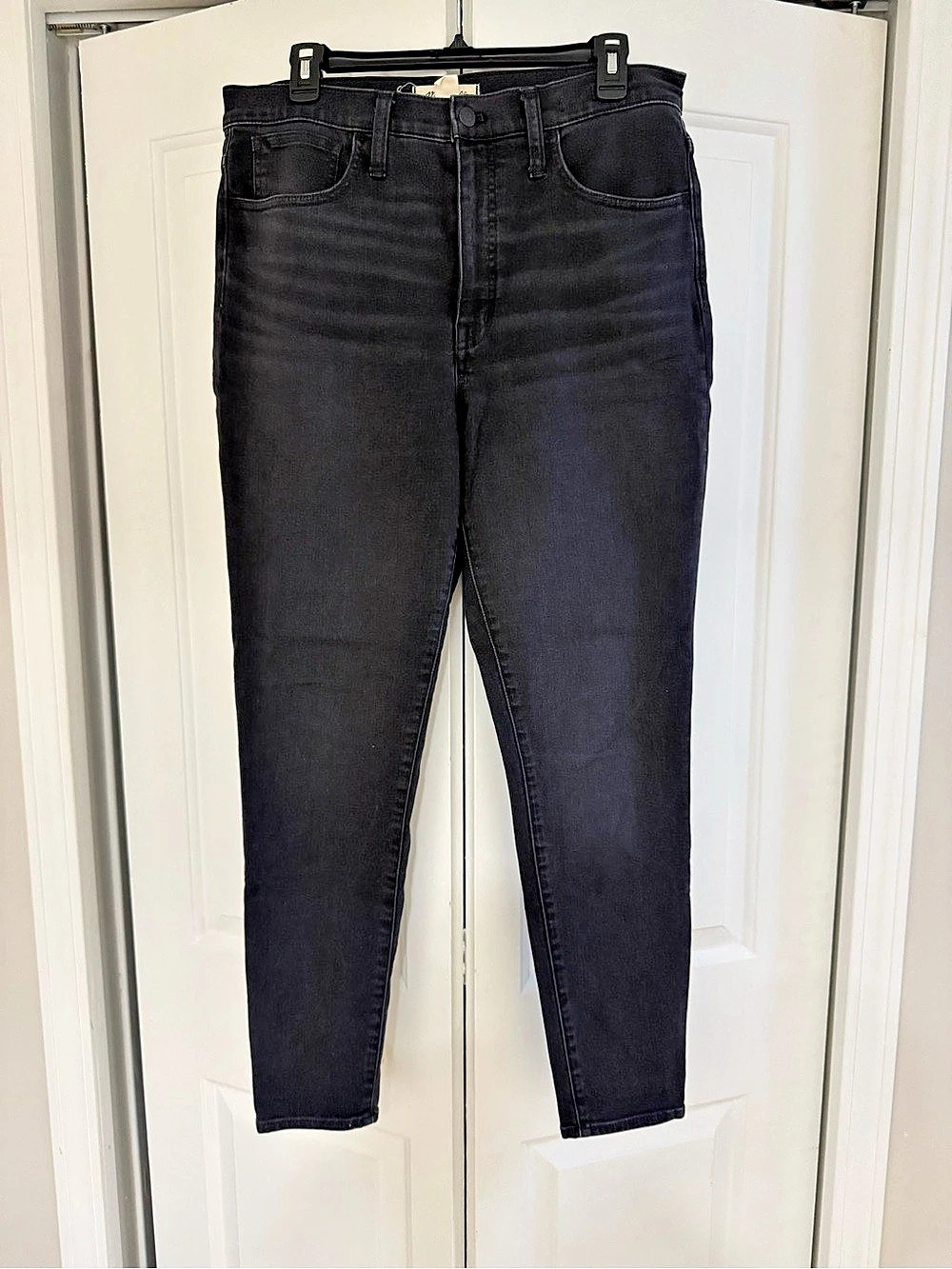 Madewell 11" Roadtripper Black Skinny Jeans Waist 30